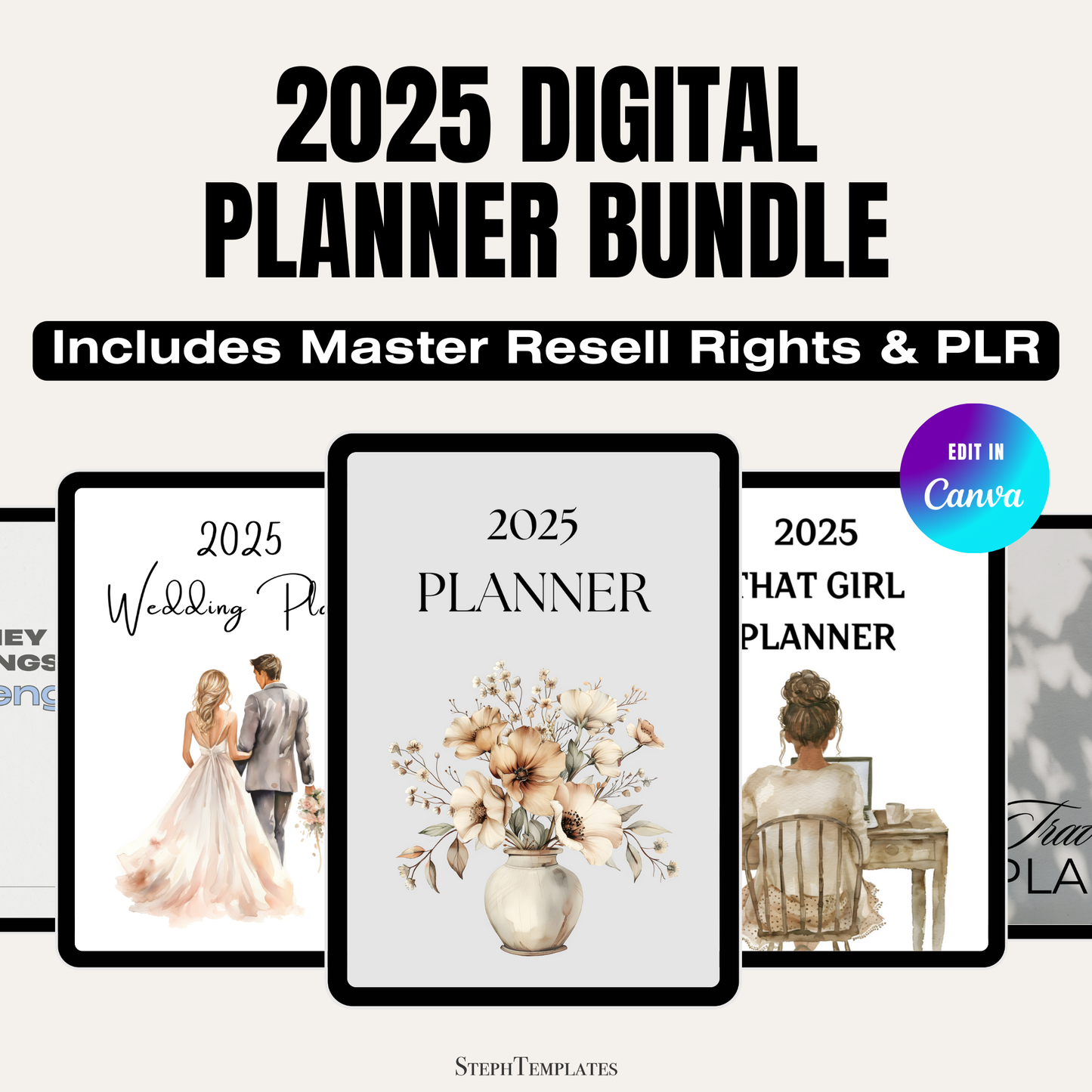 2025 Digital Planner Bundle With Resell Rights