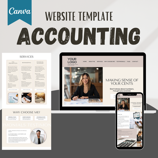 Accounting Canva Website Template