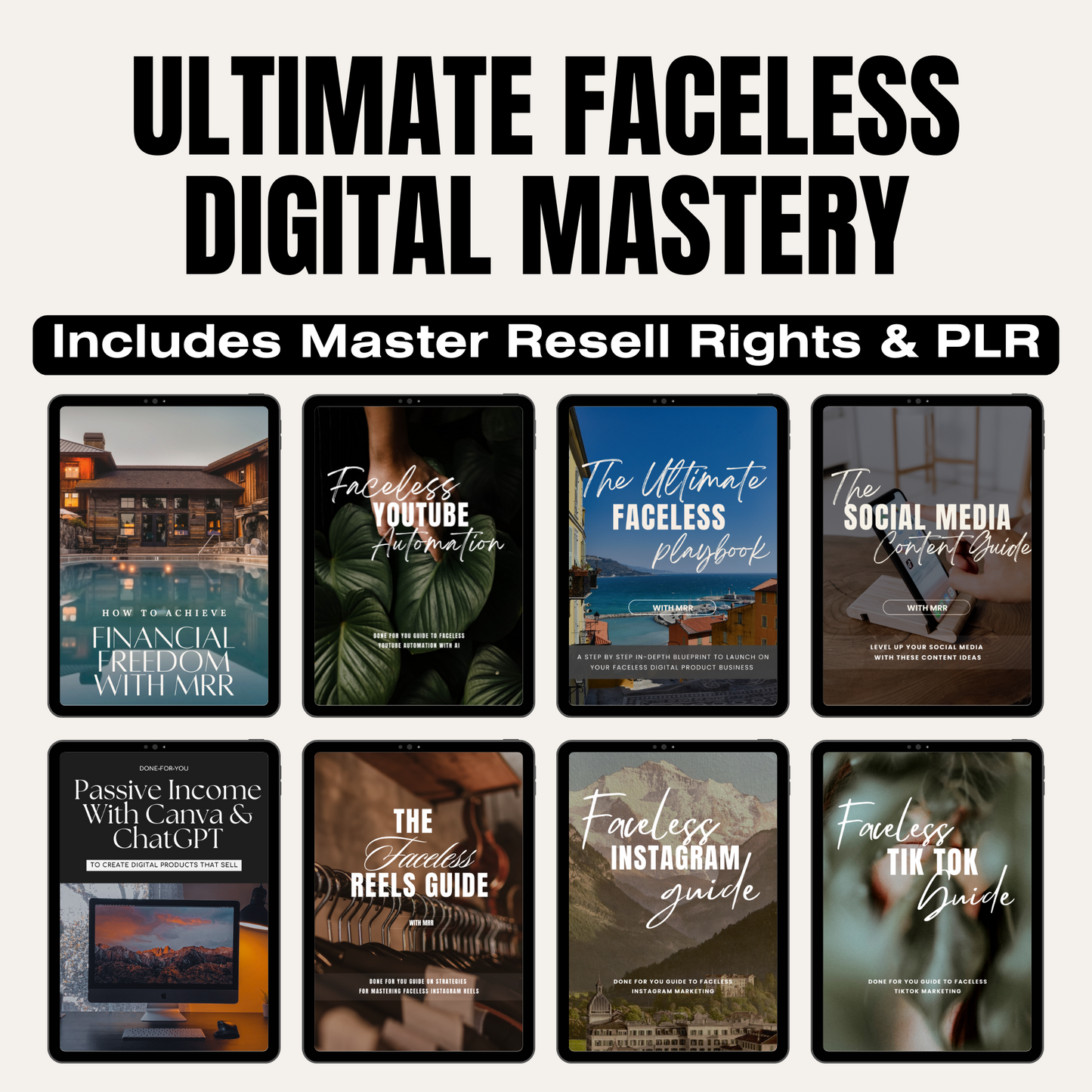 Ultimate Faceless Digital Mastery With Resell Rights