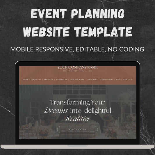 Event Planning Canva Website Template