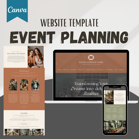Event Planning Canva Website Template