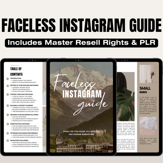 Faceless Instagram With Resell Rights