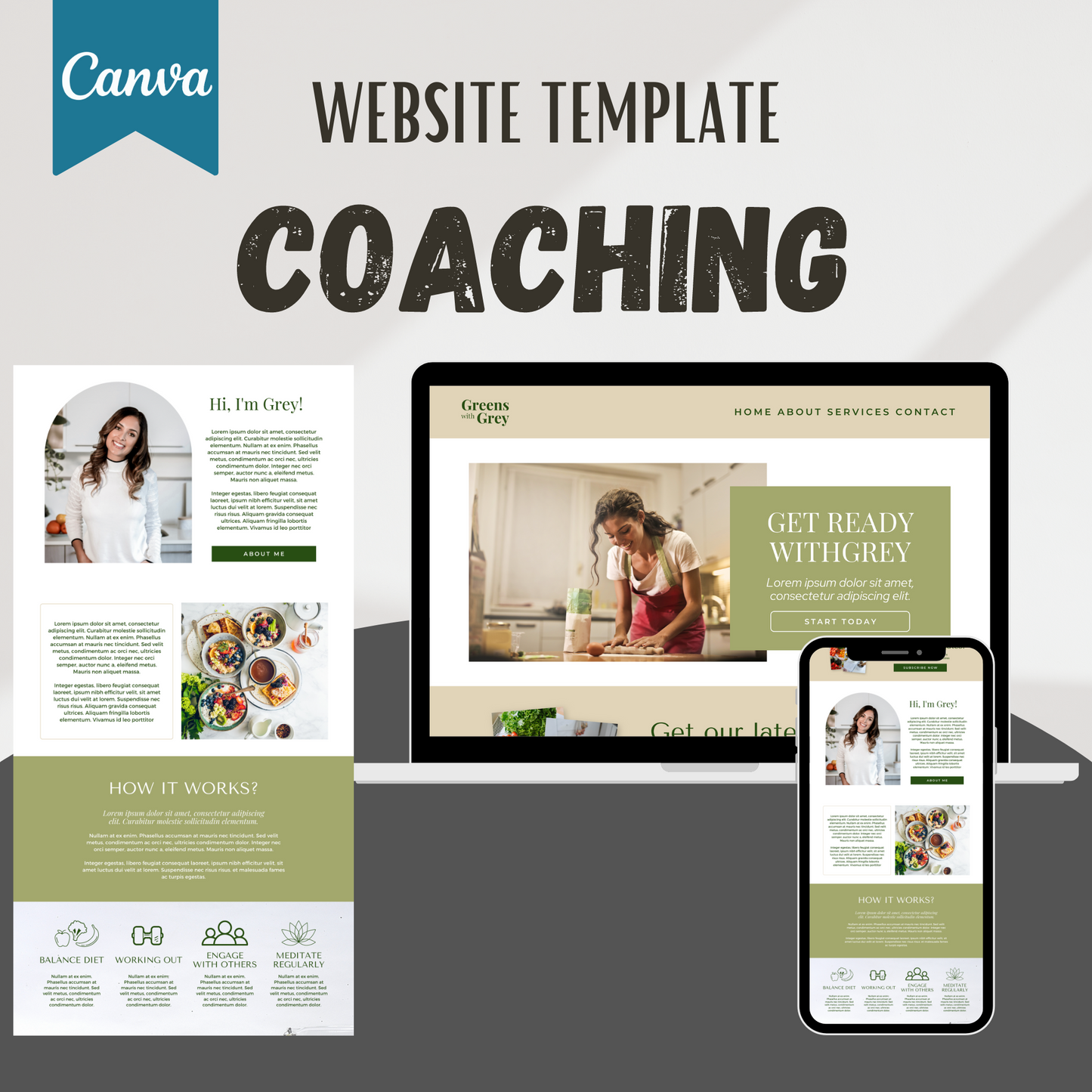Coaching Canva Website Template