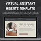 Virtual Assistant Canva Website Template