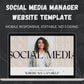 Social Media Manager Canva Website Template