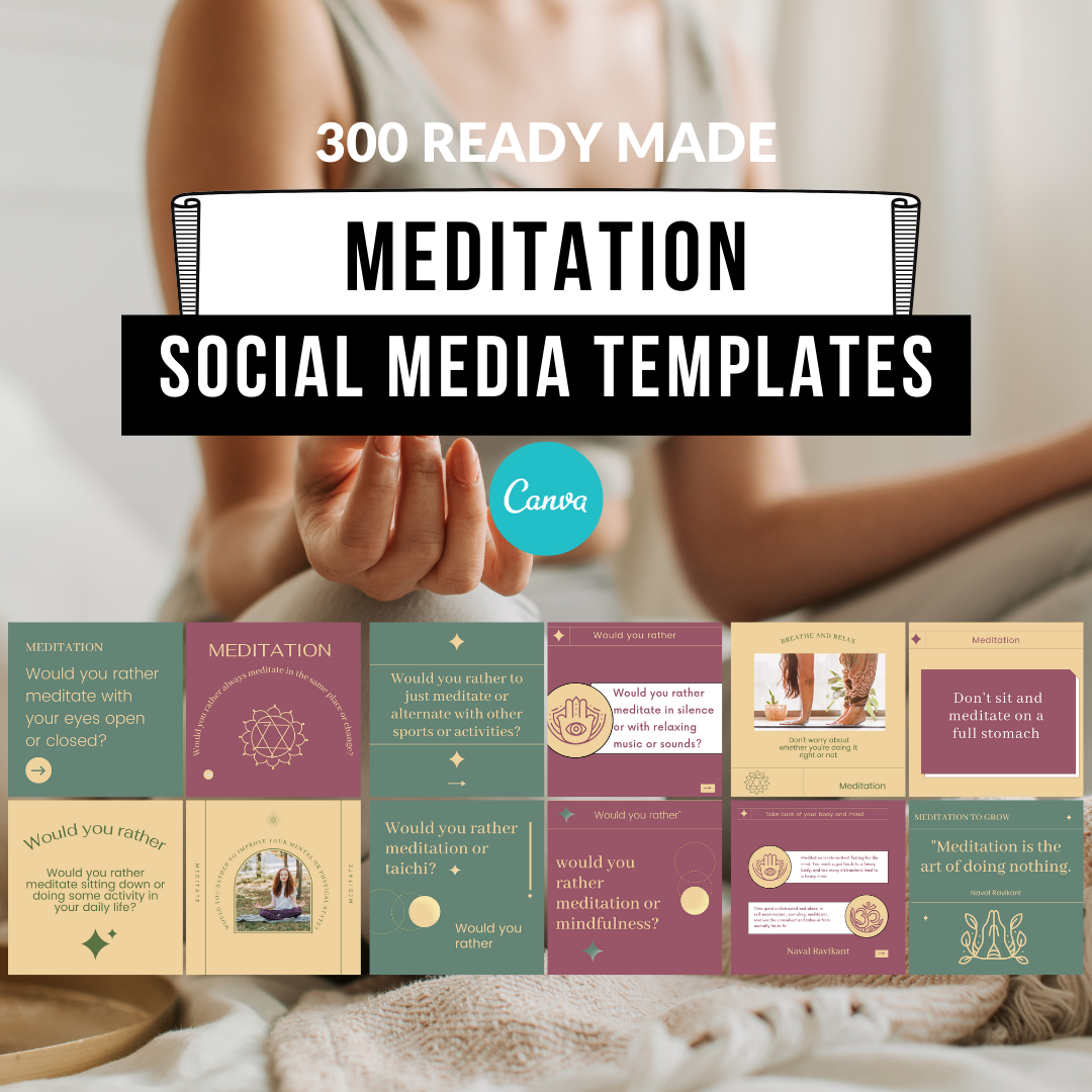 Meditation Social Media Templates